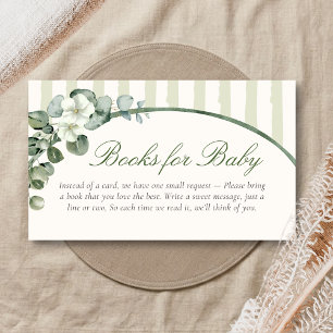 Eukalyptus Moderne Babyparty-Bücher für Baby Begleitkarte