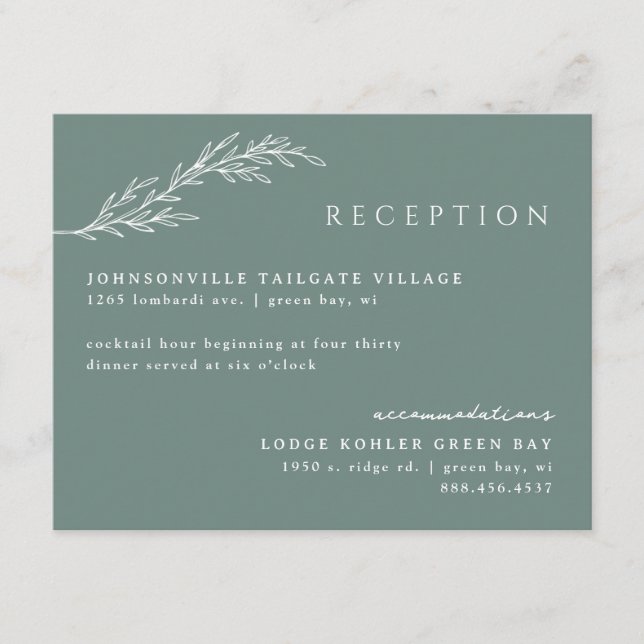 Eukalyptus Moderne verkalkte botanische Details Begleitkarte (Vorderseite)