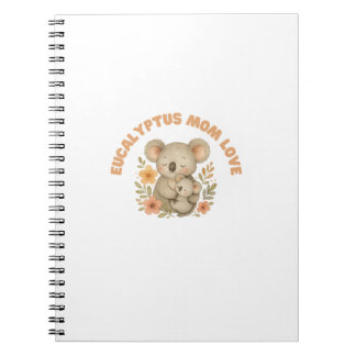 Eukalyptus-Mom-Liebe Koala-Muttertag Notizblock