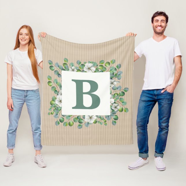 Eukalyptus Monogram Fleece Blanket (Beispiel)