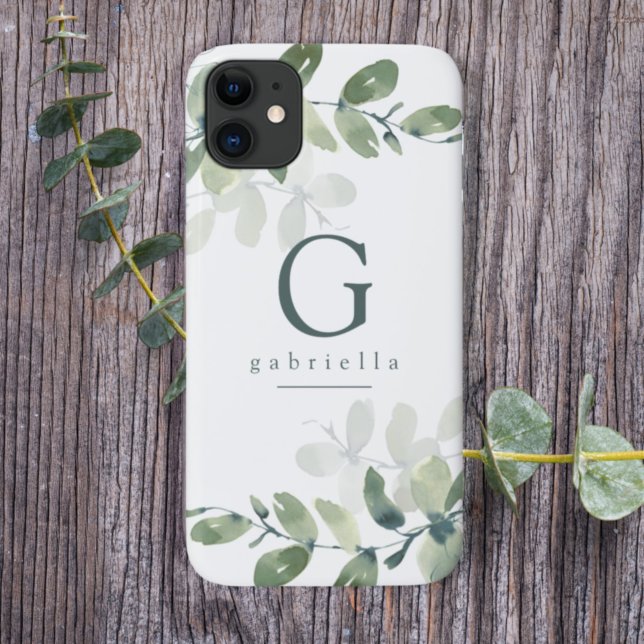 Eukalyptus-Monogramm Case-Mate iPhone Hülle (Von Creator hochgeladen)