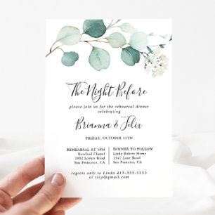 Eukalyptus-Nacht vor dem Probe Einladung