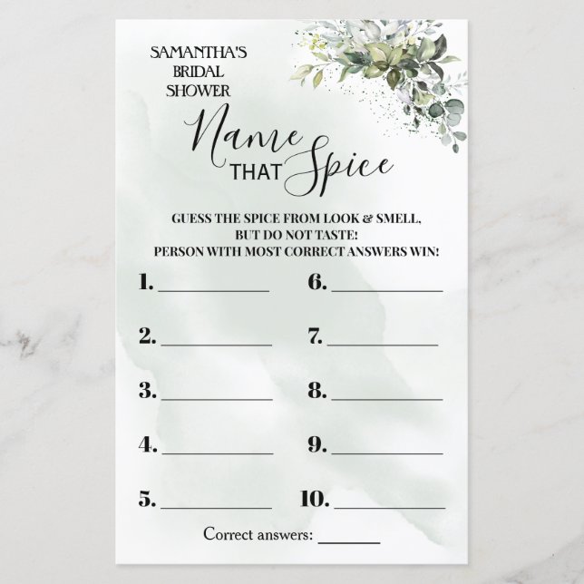 Eukalyptus Name dieses zweisprachige Duschspiel (Vorderseite)