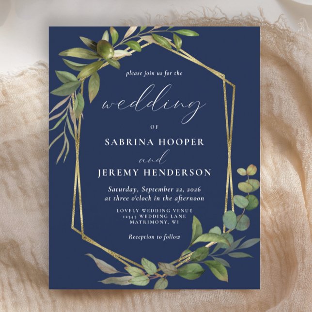 Eukalyptus Olive Greenery Navy Blue Wedding (Von Creator hochgeladen)