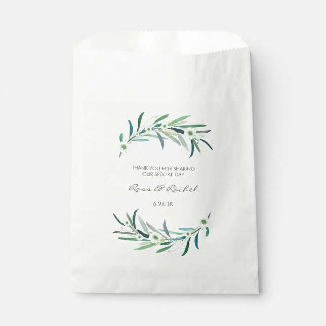 Eukalyptus-Papiertaschen für Personalisierte Gastg Geschenktütchen (Vorderseite)