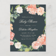 Eukalyptus & Peonies Gray Baby Dusche