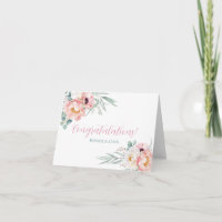 Eukalyptus Peonies Wedding Congratulation Card