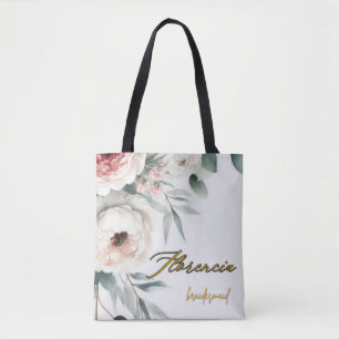 Eukalyptus & Peony Watercolor Tasche