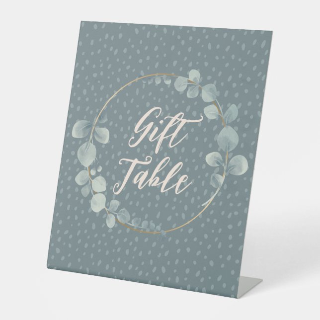 Eukalyptus-Personalisiertes Zeichen Sockelschild (Vorderseite)