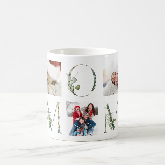 Eukalyptus Pflanze Beste MAMA je Floral Multi Foto Kaffeetasse (Mittel)