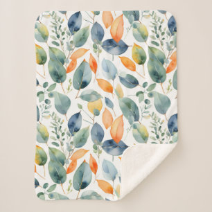 Eukalyptus-Pflanze Grüner Orange 350 Aquarell Sherpadecke