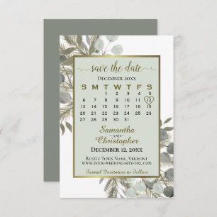 Eukalyptus-Pine-Hochzeit Save The Date