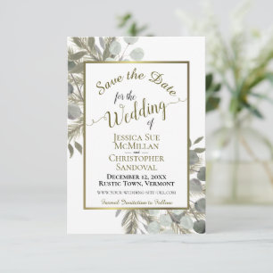 Eukalyptus & Pine Wedding Save The Date