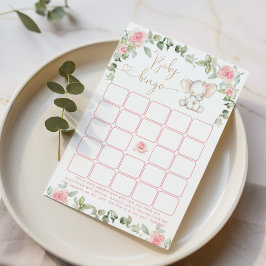 Eukalyptus pink Elefant Baby-Bingo-Spiel