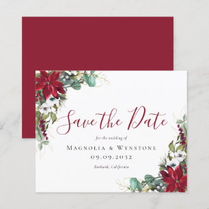 Eukalyptus Poinsettia Save the Date