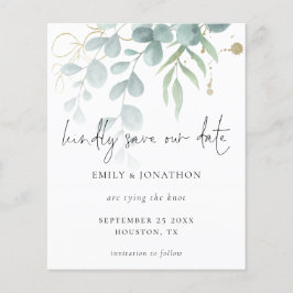 Eukalyptus Powder Blue Gold Save the Date