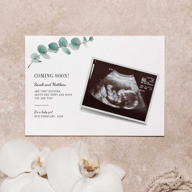 Eukalyptus Pregnancy Announcement Baby Reveal (Von Creator hochgeladen)