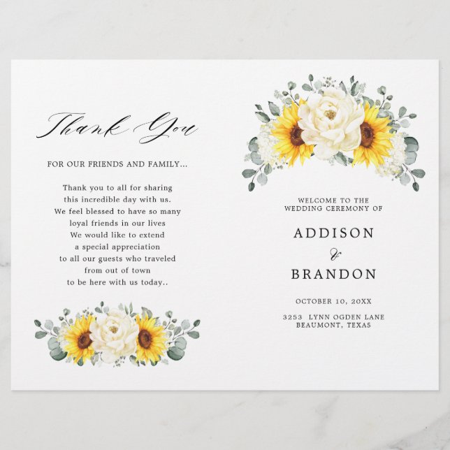 Eukalyptus-Programm für Sonnenblumen Ivory Peony (Vorderseite)