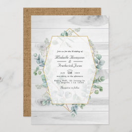 Eukalyptus QR Code Garden Wedding Einladung