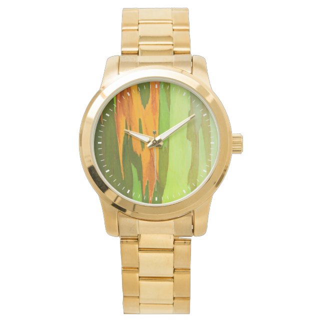 Eukalyptus-Rainbow-Rinde, Hawaii Armbanduhr (Vorderseite)