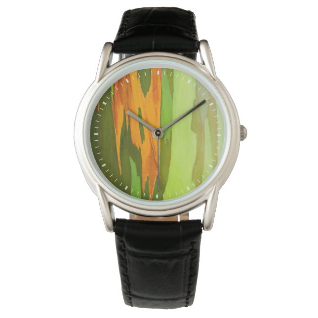 Eukalyptus-Rainbow-Rinde, Hawaii Armbanduhr (Vorderseite)