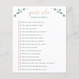 Eukalyptus rät, wer Baby-Duschspiel