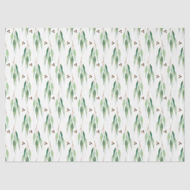 Eukalyptus-Reihe - Design 4 Seidenpapier (Vorderseite)