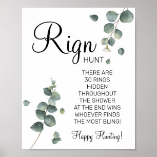 Eukalyptus Ring Brautparty Poster