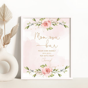 Eukalyptus rötlich-rosa Mama osa Bar Poster