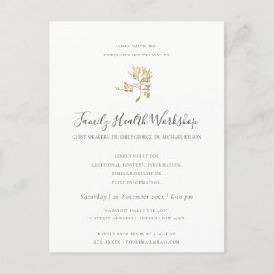 EUKALYPTUS-ROTROSA KRAFT-WORKSHOP-VERANSTALTUNG ANKÜNDIGUNGSPOSTKARTE