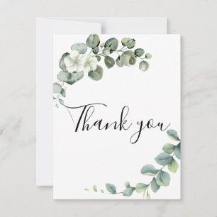Eukalyptus Rustic Greenerity Wedding Dankeskarte