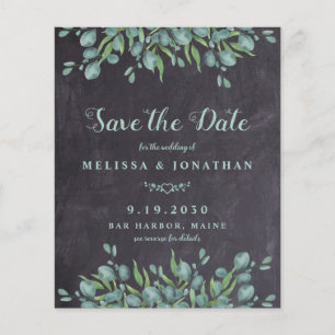 Eukalyptus Rustic QR Code Wedding Save the Date