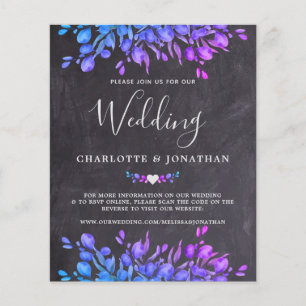 Eukalyptus Rustic Slate QR Code Wedding Inv