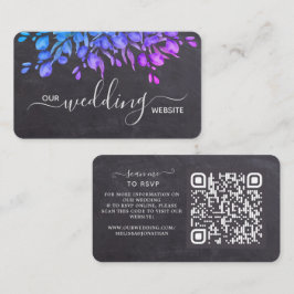Eukalyptus Rustic Slate Wedding QR Code UAWG Begleitkarte