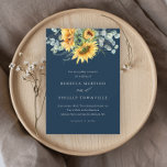 Eukalyptus Rustic Sonnenblume Elegante Hochzeit Einladung<br><div class="desc">Eine hübsche Herbst-Blumen-Hochzeitseinladung mit rustikalen Aquarellsonnenblumen und Eukalyptusbouquet. Klicken Sie auf die Schaltfläche Bearbeiten,  um dieses Design anzupassen.</div>