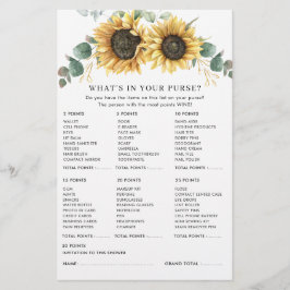 Eukalyptus Rustic Sunflower Brautparty Game Briefpapier