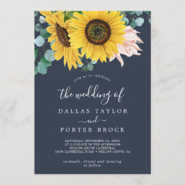 Eukalyptus rustic Sunflower | Hochzeit von Einladung