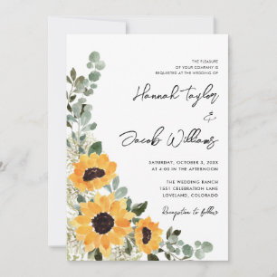 Eukalyptus Rustic Wedding Einladung