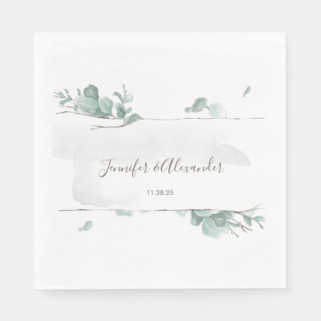 Eukalyptus rustikal serviette (Vorderseite)