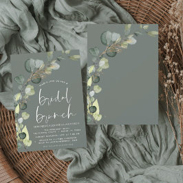 Eukalyptus Sage Green Bridal Brunch Dusche Einladung