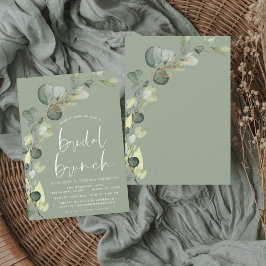 Eukalyptus Sage Green Bridal Brunch Dusche Einladung