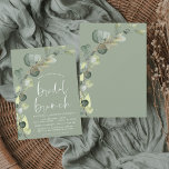 Eukalyptus Sage Green Bridal Brunch Flyer<br><div class="desc">Das Budget Eukalyptus Greenery Sage Green Succulent Botanical Watercolor Spring Wedding Brautparty - Bridal Brunch Einladungen auf weißem Hintergrund - beinhaltet eine schöne und elegante Schrift Typografie mit modernen botanischen Blätter und Grün für die besondere Braut zu sein zu feiern.</div>