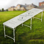 Eukalyptus Sage Green Monogram Wedding Beer Pong Tisch<br><div class="desc">Dieses schöne Design mit seinem Aquarell Eukalyptus-Grün kann mit den Namen der Paare und dem Hochzeitstag personalisiert werden.</div>