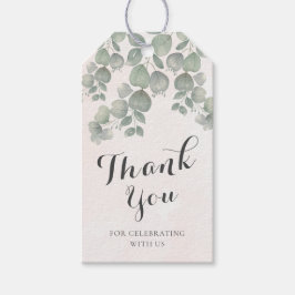 Eukalyptus Sage Green & Orange Wedding Geschenkanhänger