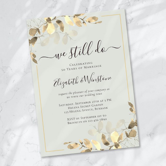 Eukalyptus Sage Green Vow Renewal Einladung (Von Creator hochgeladen)