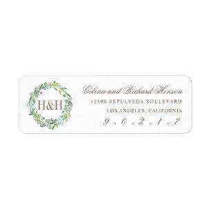 Eukalyptus Sage Green Watercolor Floral Monogram