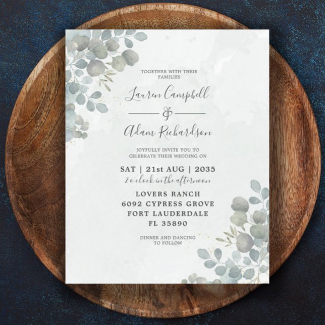 Eukalyptus Sage Green Watercolor Wedding (Von Creator hochgeladen)