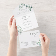 Eukalyptus Sage Green Watercolor Wedding