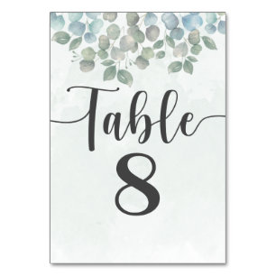 Eukalyptus Sage Green Wedding Tischnummer