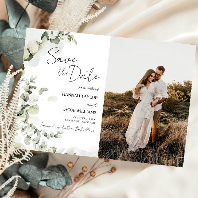 Eukalyptus Sage Greenerity Foto Wedding Save The Date (Von Creator hochgeladen)